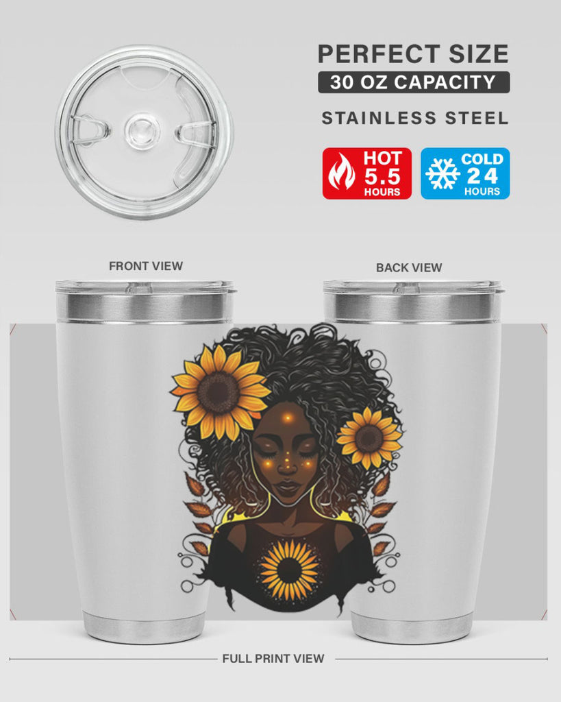 Sparkling Black Girl Design 13#- women-girls- Tumbler