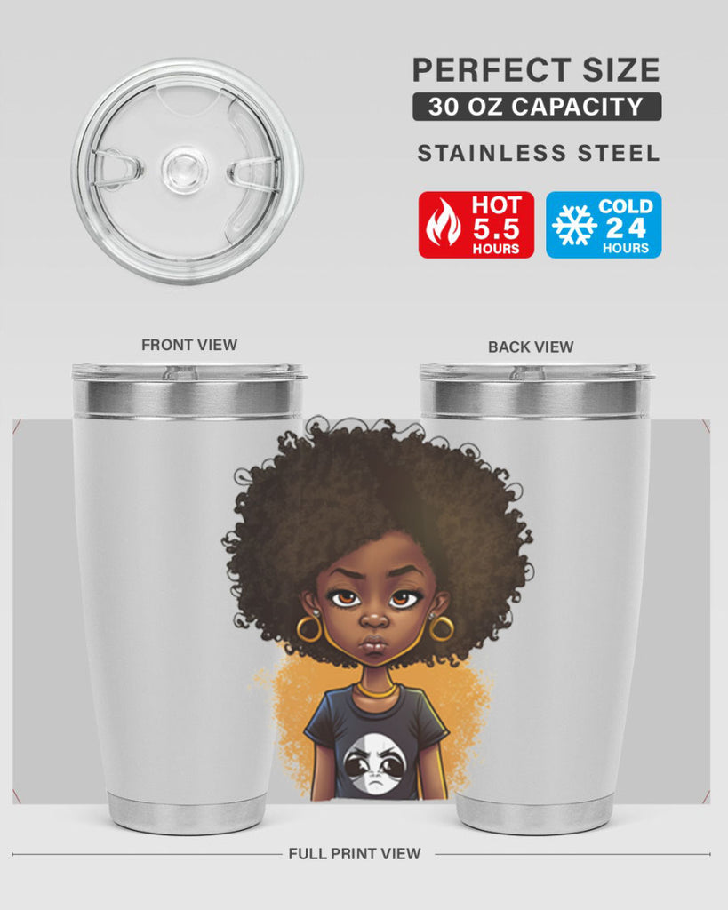 Sparkling Black Girl Design 8#- women-girls- Tumbler
