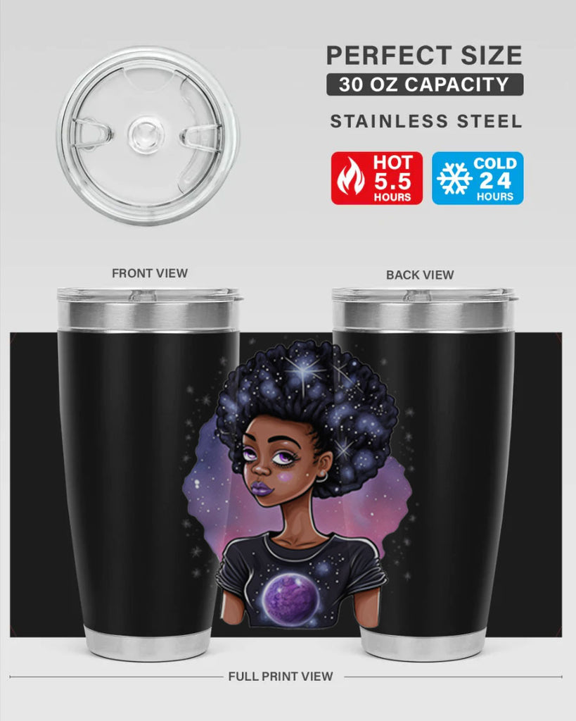 Sparkling Black Girl Design 11#- women-girls- Tumbler