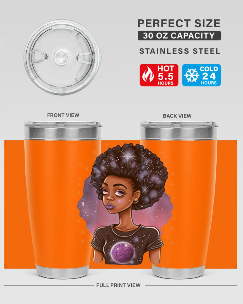 Sparkling Black Girl Design 11#- women-girls- Tumbler