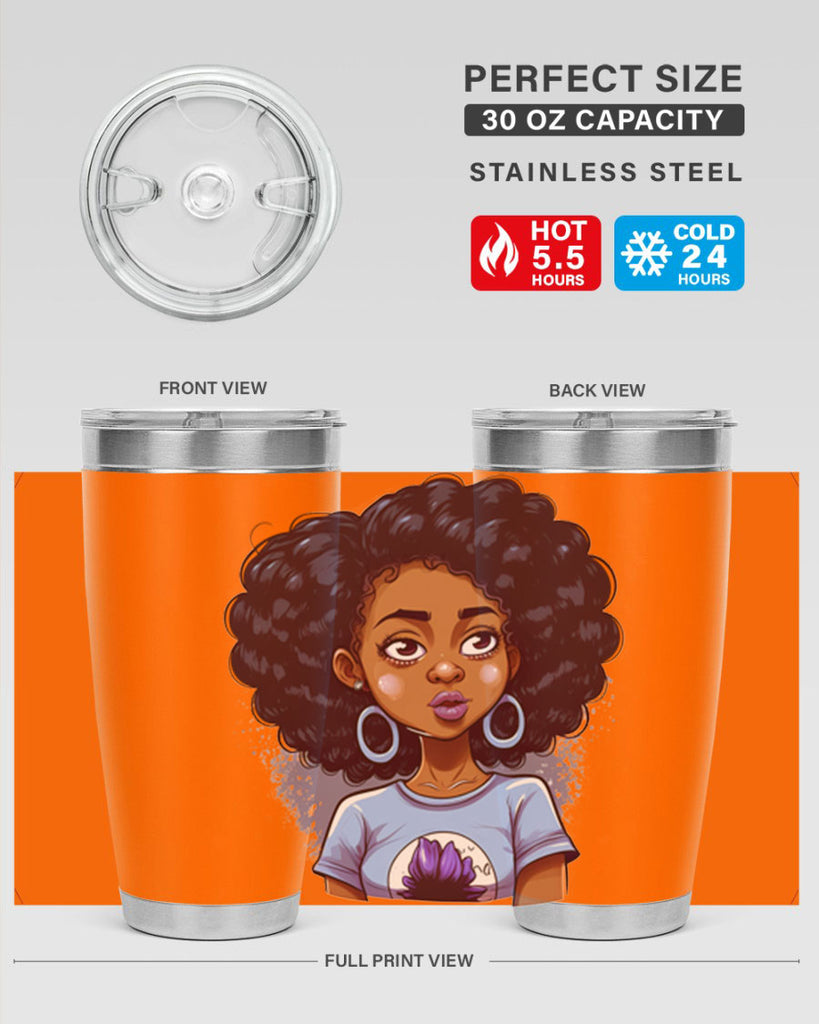 Sparkling Black Girl Design 20#- women-girls- Tumbler