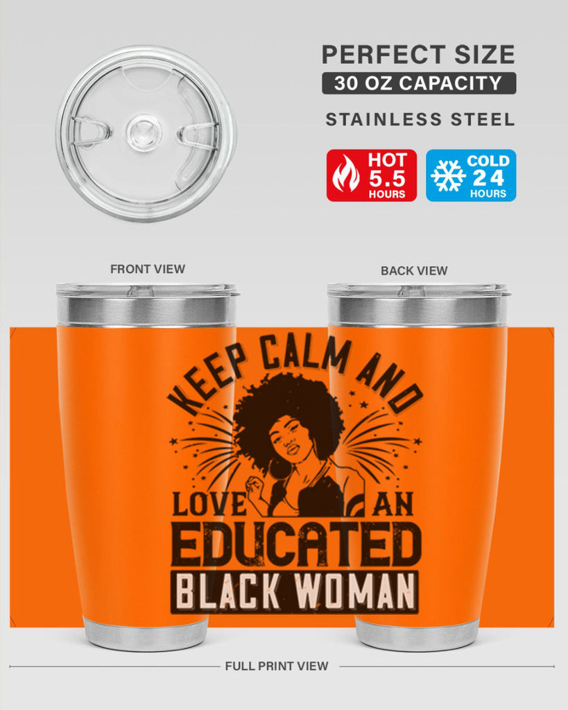 keep calm and love and educated black women Style 20#- afro- Tumbler
