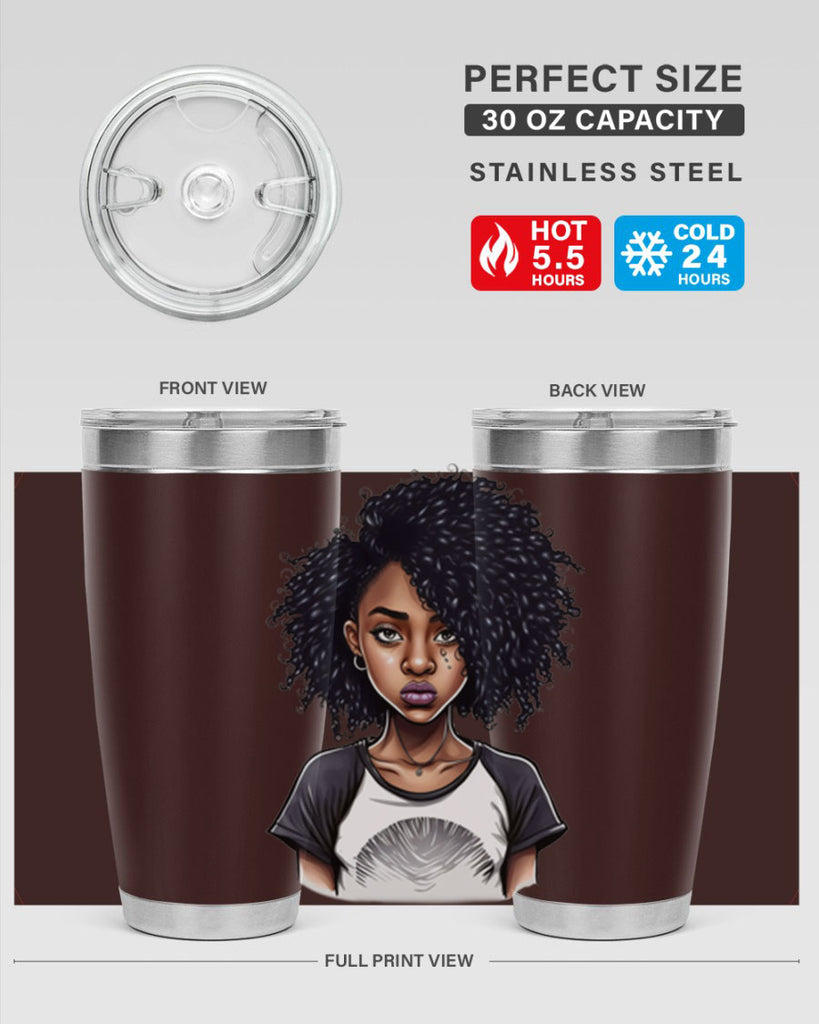 Sparkling Black Girl Design 18#- women-girls- Tumbler