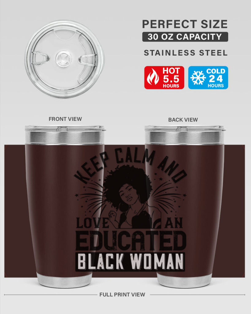 keep calm and love and educated black women Style 20#- afro- Tumbler