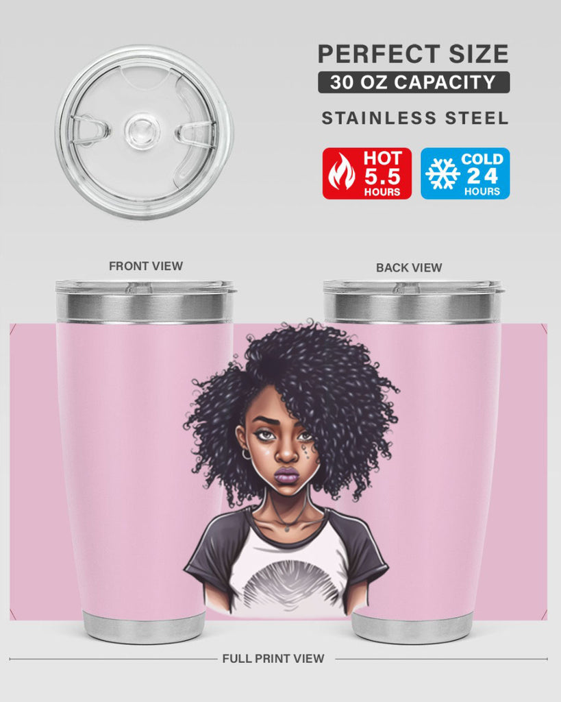 Sparkling Black Girl Design 18#- women-girls- Tumbler
