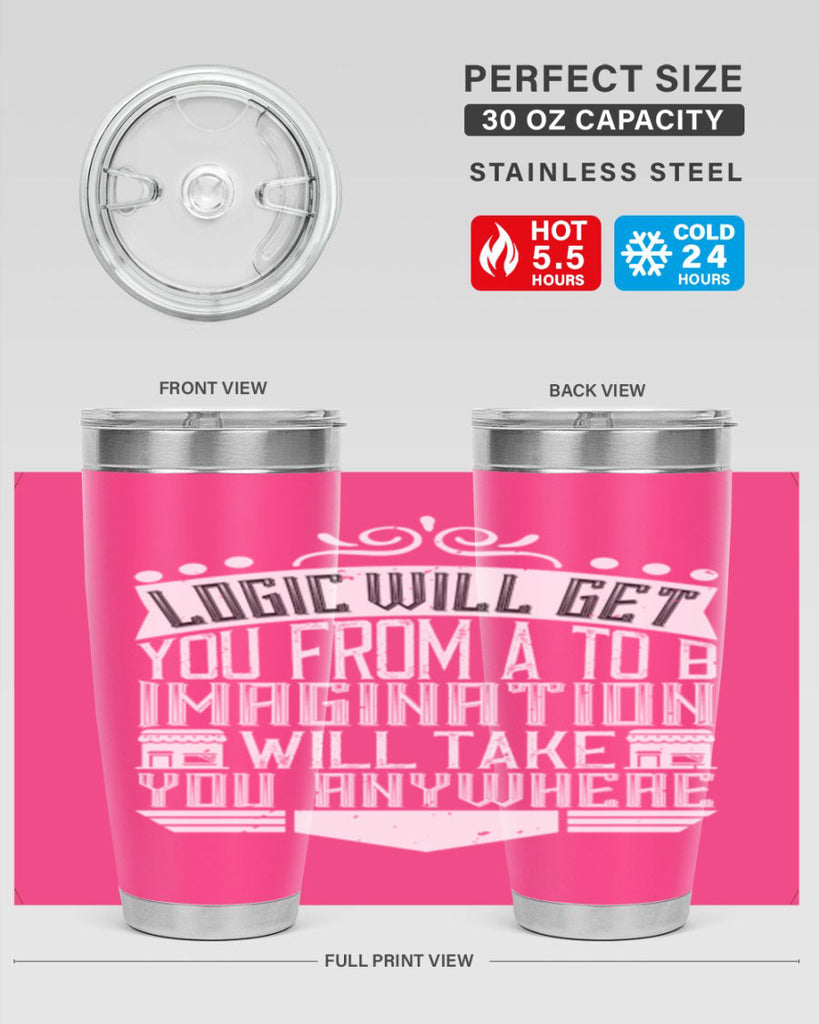 Logic will get you from A to B Imagination will take you anywhere Style 24#- architect- tumbler