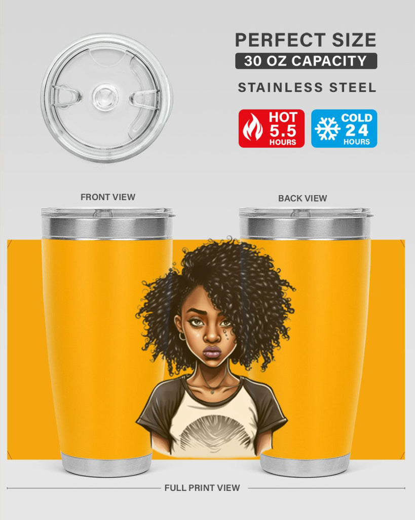 Sparkling Black Girl Design 18#- women-girls- Tumbler