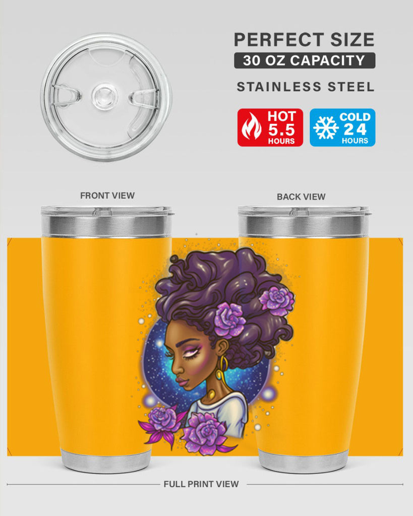 Sparkling Black Girl Design 7#- women-girls- Tumbler