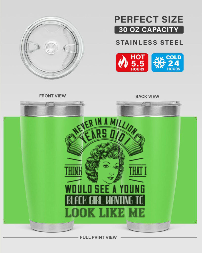 Never in a million years did I think that I would see a young black girl Style 19#- afro- Tumbler