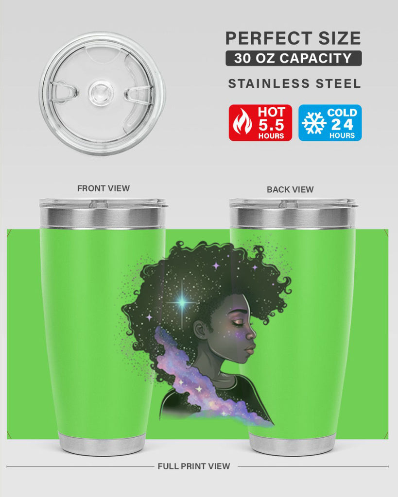Sparkling Black Girl Design 4#- women-girls- Tumbler