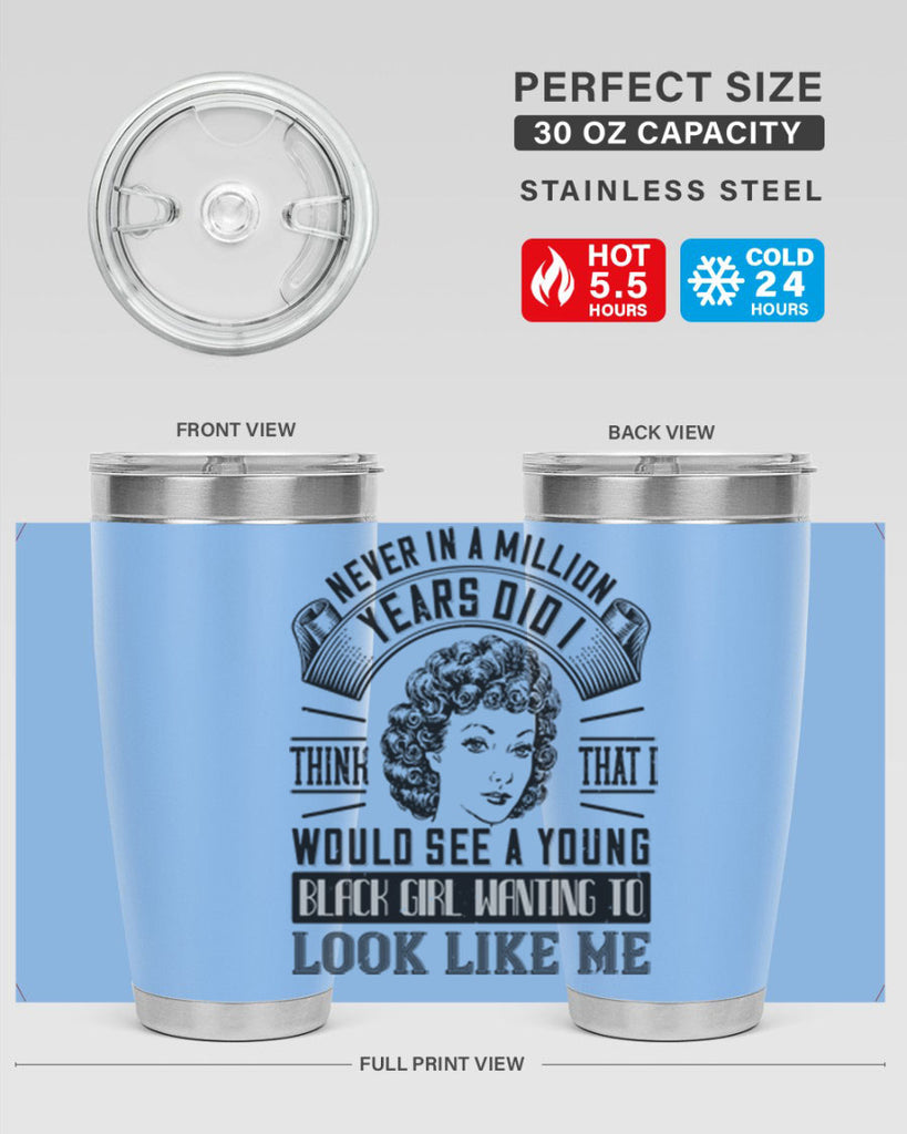 Never in a million years did I think that I would see a young black girl Style 19#- afro- Tumbler