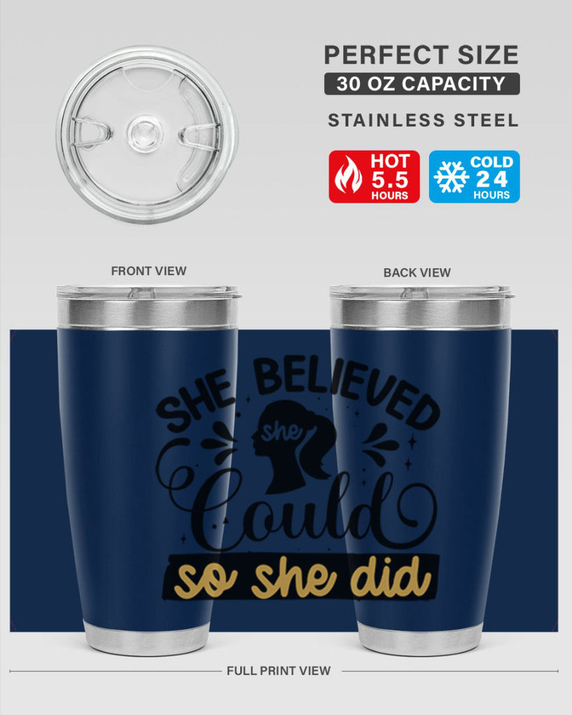 She believed she could she did Style 7#- women-girls- Tumbler