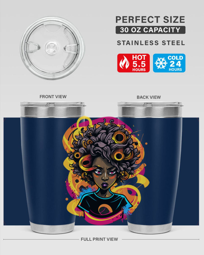 Sparkling Black Girl Design 6#- women-girls- Tumbler