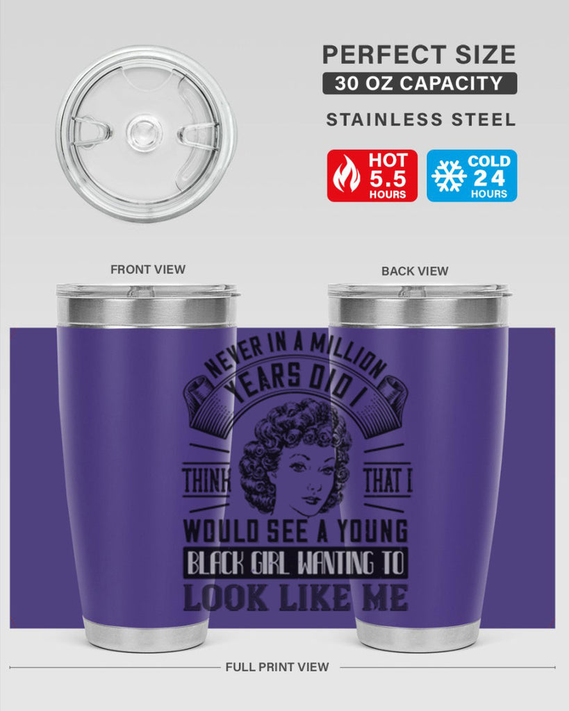 Never in a million years did I think that I would see a young black girl Style 19#- afro- Tumbler