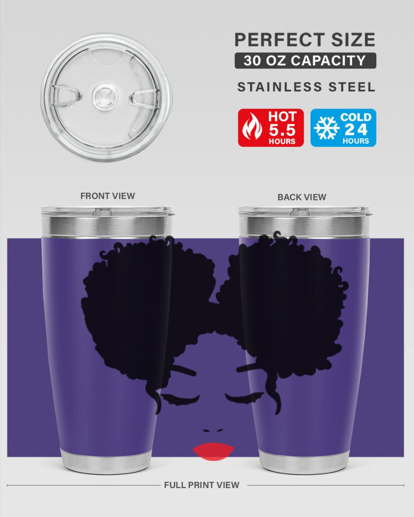 black woman red lips 9#- women-girls- Tumbler