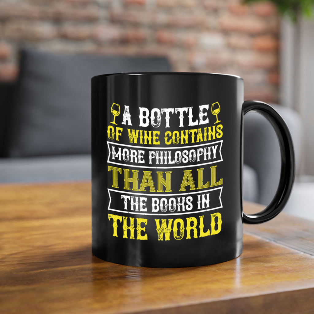 a bottle of wine contains more philosophy 97#- wine-Mug / Coffee Cup