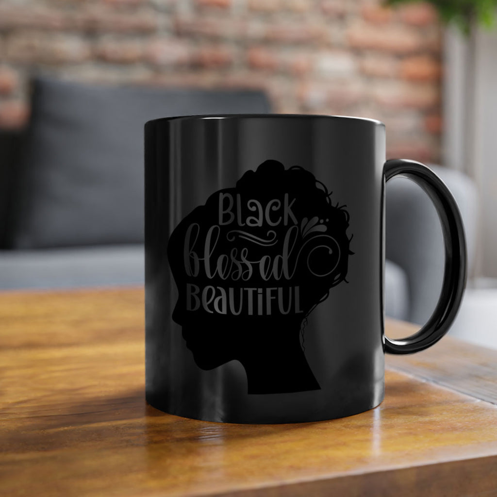 black blessed beautiful Style 62#- Black women - Girls-Mug / Coffee Cup