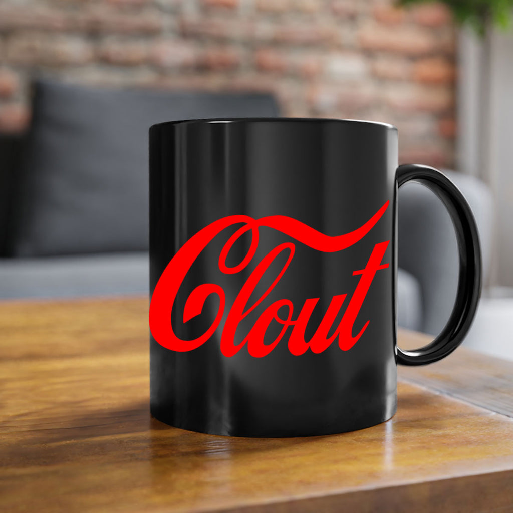clout 185#- black words - phrases-Mug / Coffee Cup