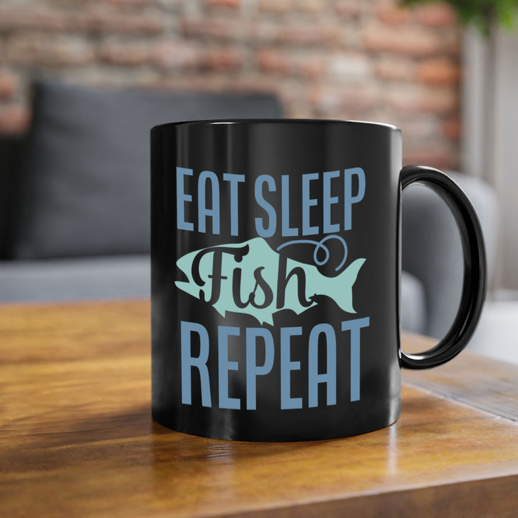 eat sleep fish repeat 222#- fishing-Mug / Coffee Cup