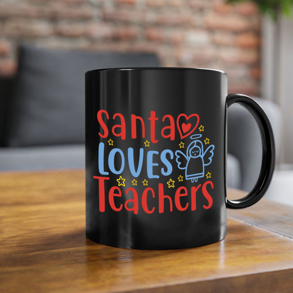 santa loves teacherss 22#- christmas-Mug / Coffee Cup