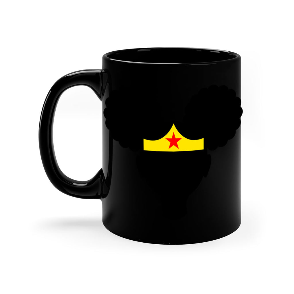 afro puffs girl wonder woman 78#- Black women - Girls-Mug / Coffee Cup