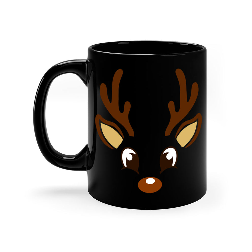reindeer face style 599#- christmas-Mug / Coffee Cup