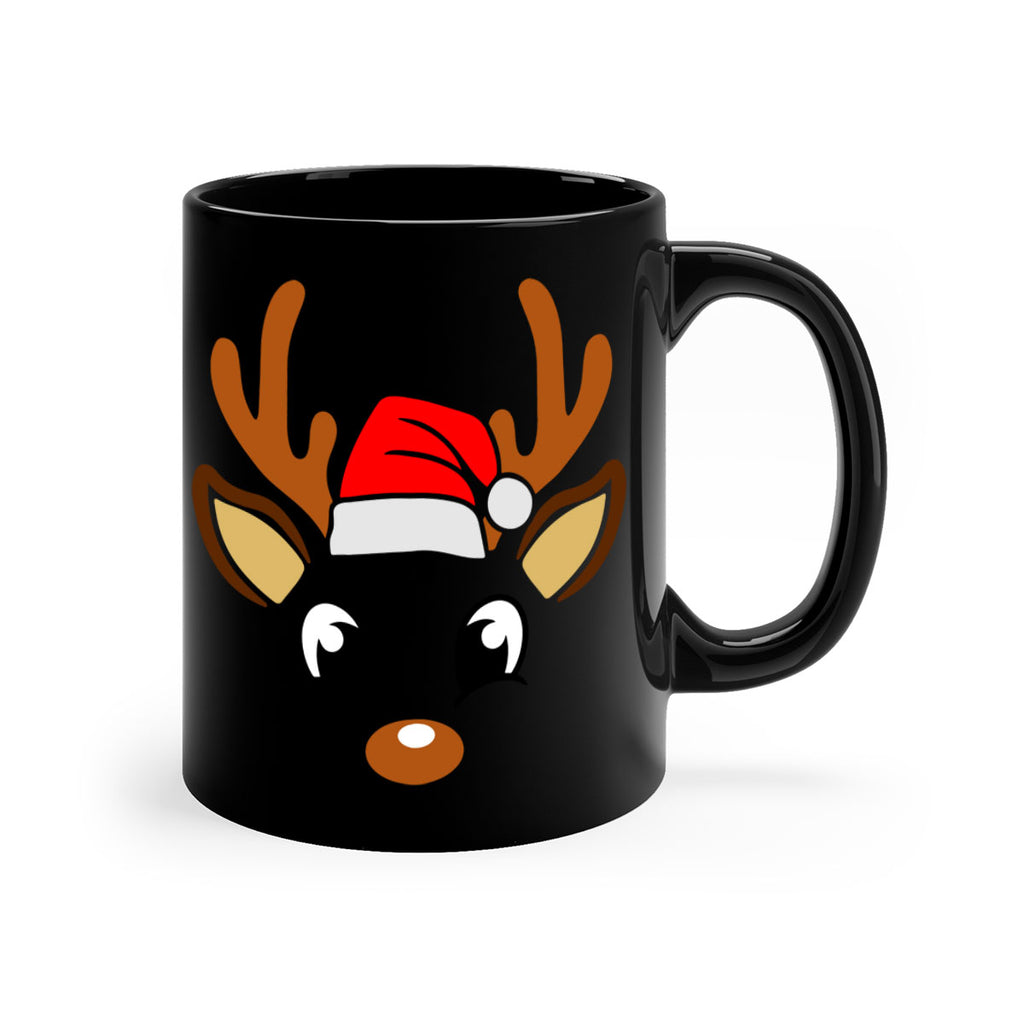 reindeer face style 596#- christmas-Mug / Coffee Cup