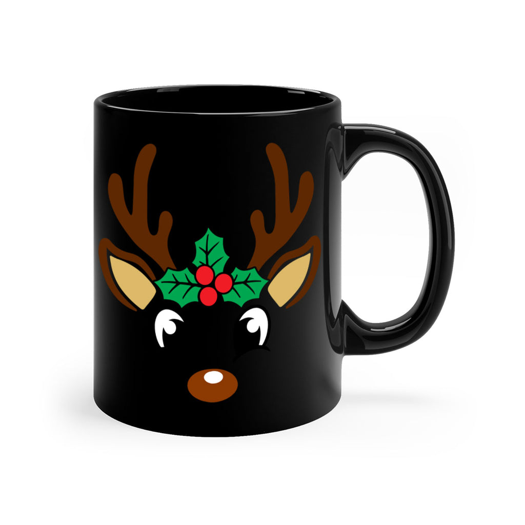 reindeer face style 597#- christmas-Mug / Coffee Cup