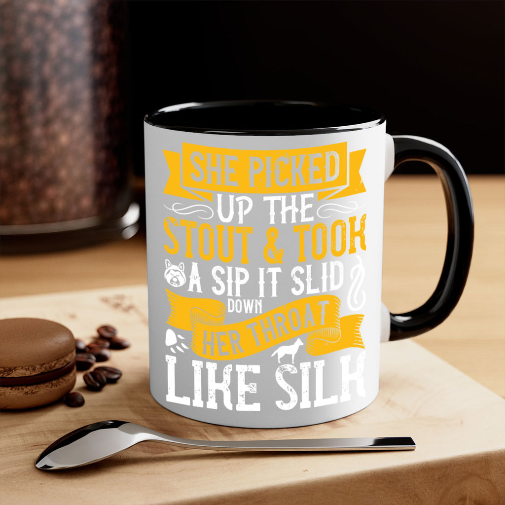 She picked up the stout and took a sip It slid down her throat like silk Style 25#- Dog-Mug / Coffee Cup