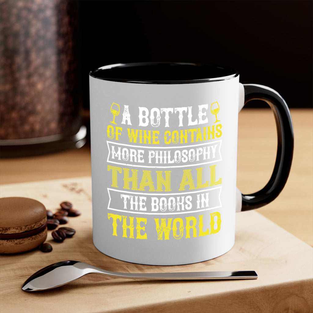 a bottle of wine contains more philosophy 97#- wine-Mug / Coffee Cup