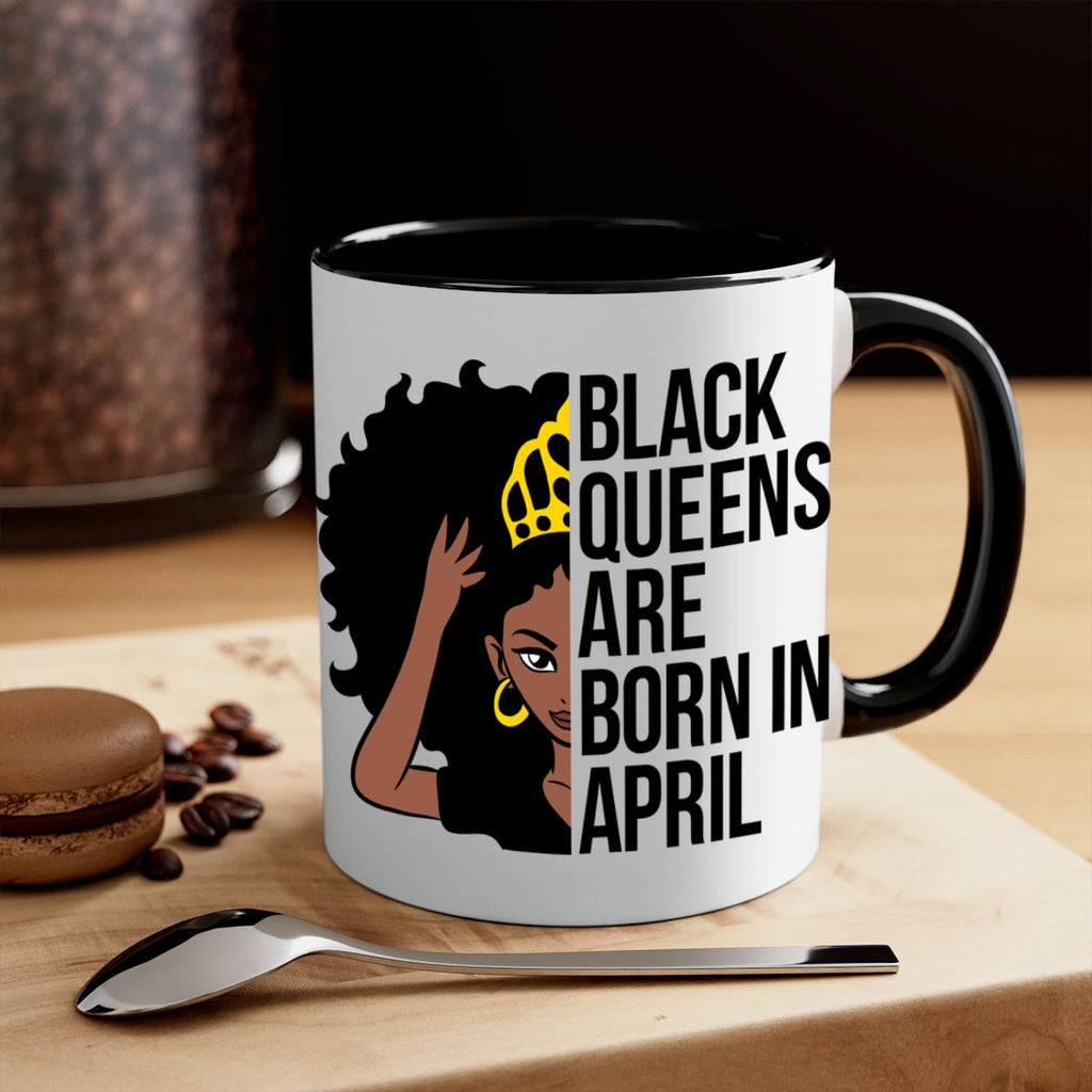 black queens are born in april 218#- black words - phrases-Mug / Coffee Cup