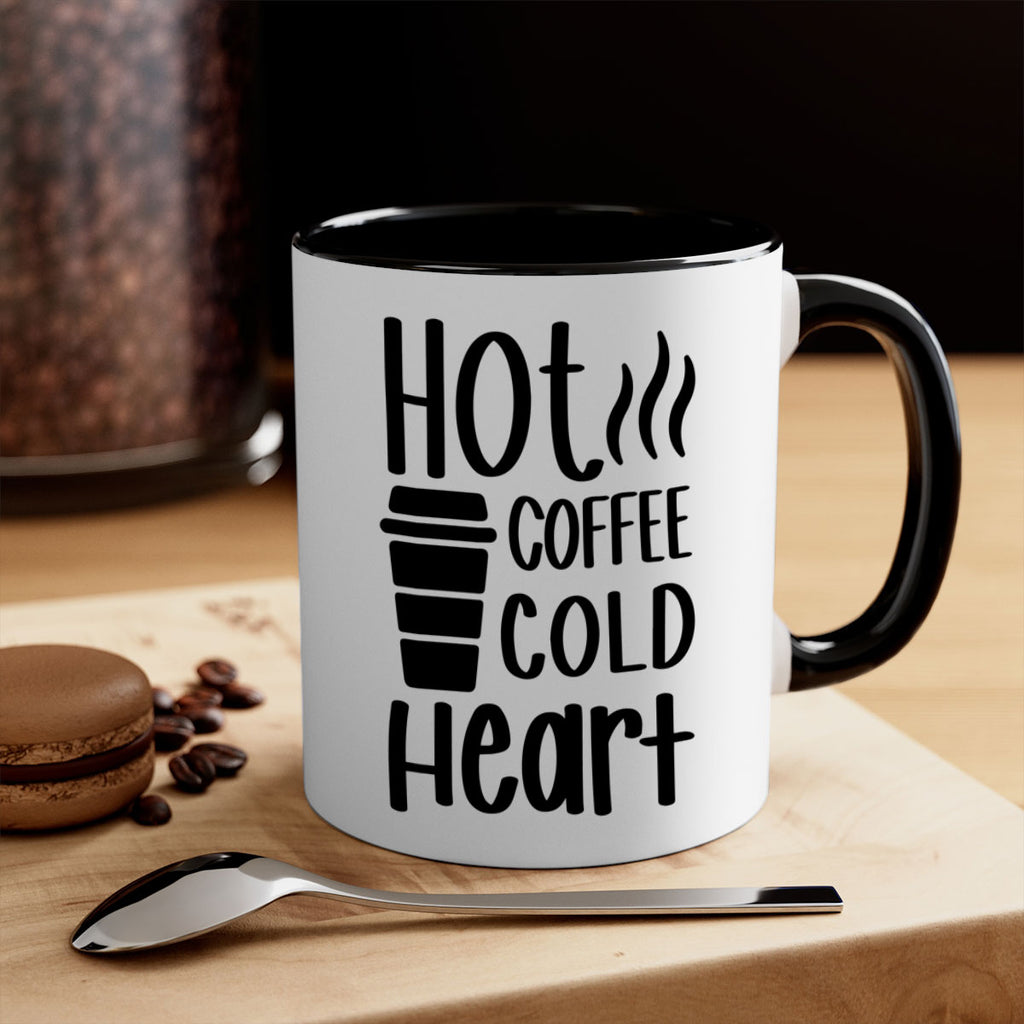 hot coffee cold heart 111#- coffee-Mug / Coffee Cup