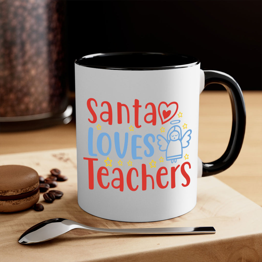 santa loves teacherss 22#- christmas-Mug / Coffee Cup