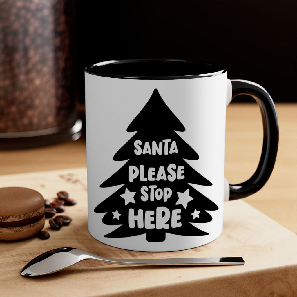 santa please stop here style 607#- christmas-Mug / Coffee Cup
