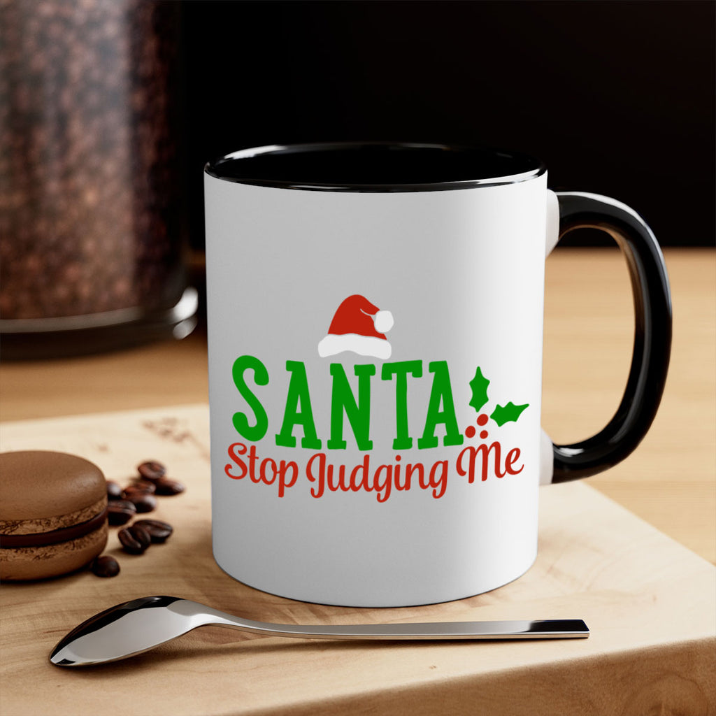 santa stop judging me 441#- christmas-Mug / Coffee Cup