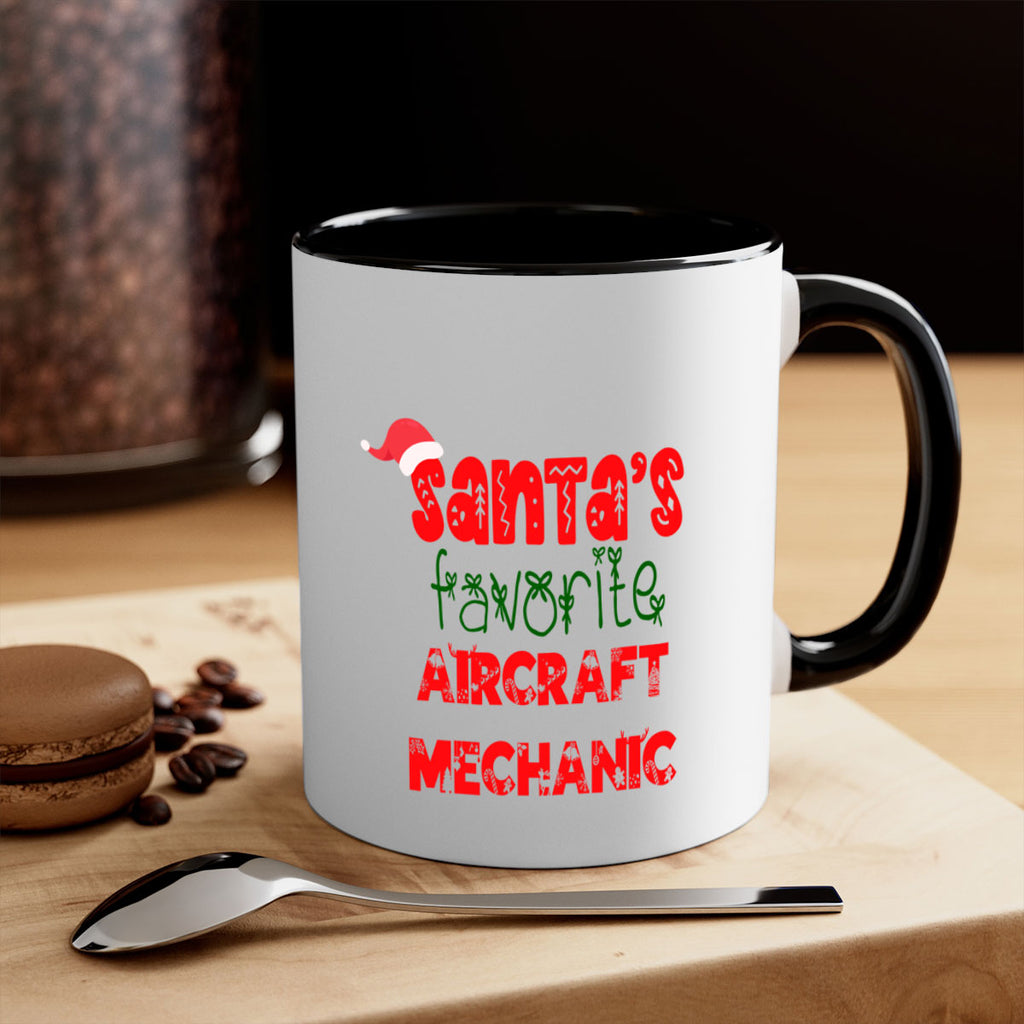 santas favorite aircraft mechanic style 634#- christmas-Mug / Coffee Cup