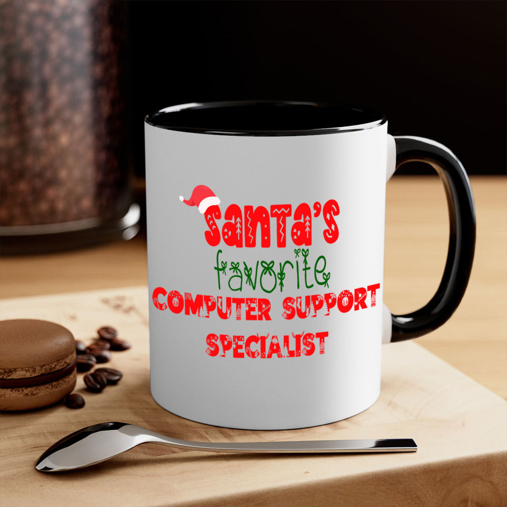 santas favorite computer support specialist style 732#- christmas-Mug / Coffee Cup