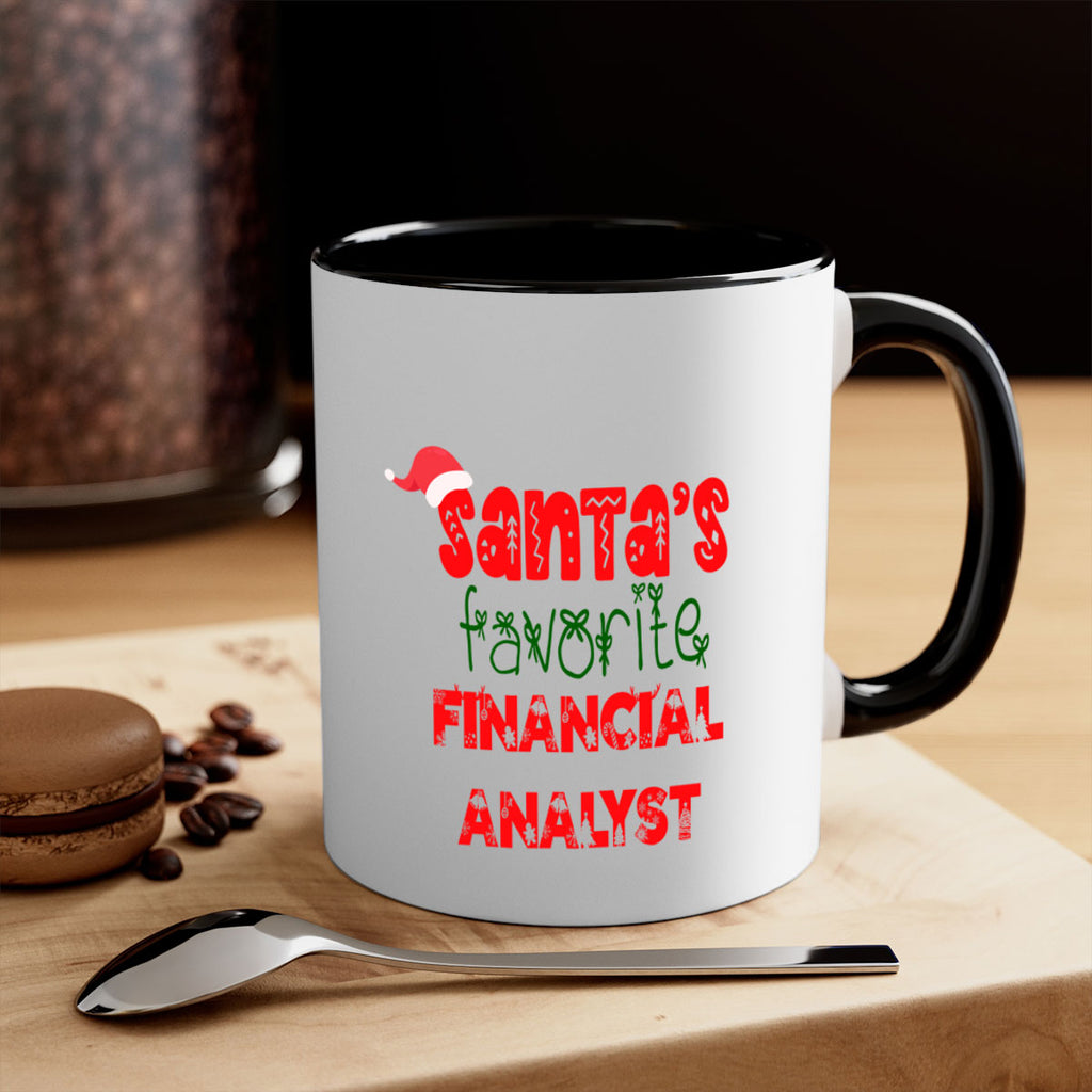 santas favorite financial analyst style 817#- christmas-Mug / Coffee Cup