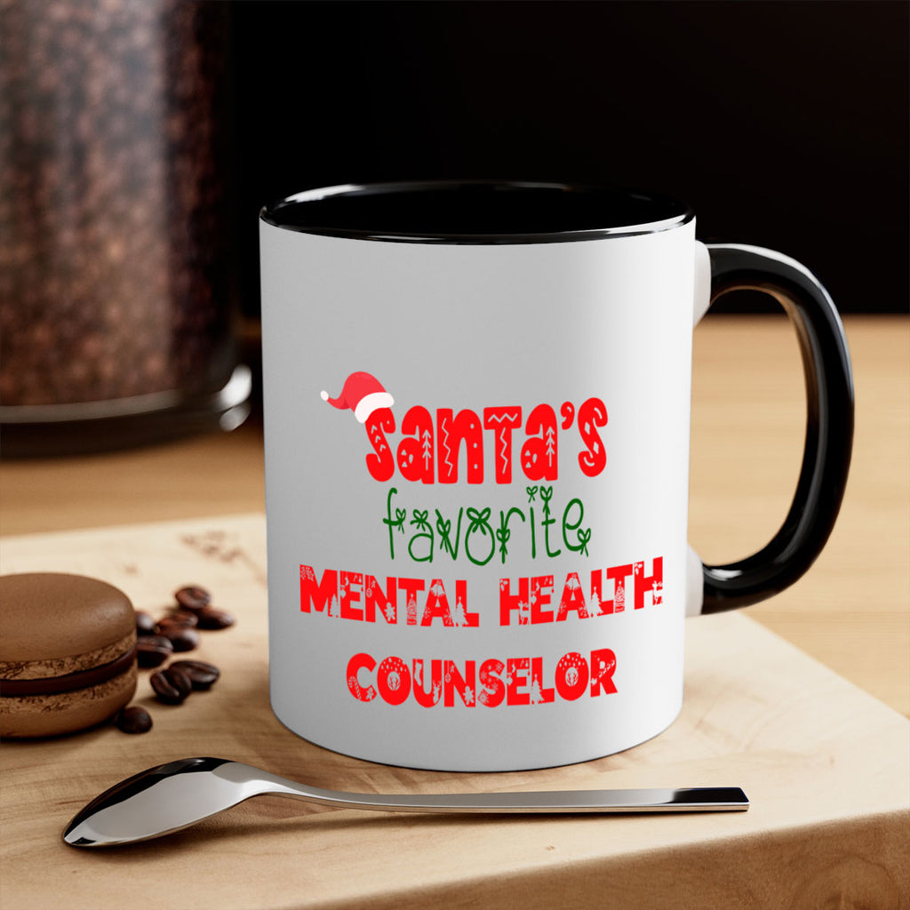 santas favorite mental health counselor style 952#- christmas-Mug / Coffee Cup