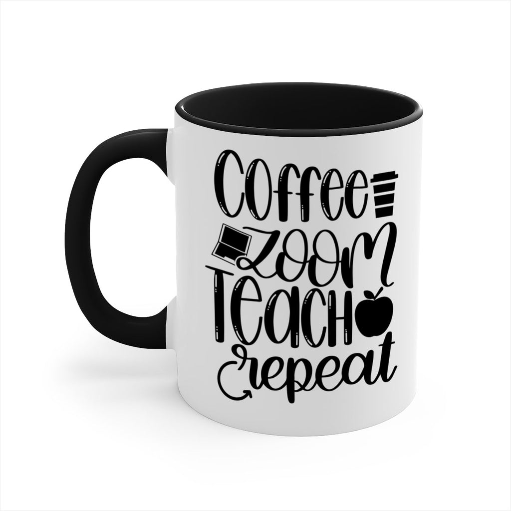 Coffee Zoom Teach Repeat Style 81#- teacher-Mug / Coffee Cup