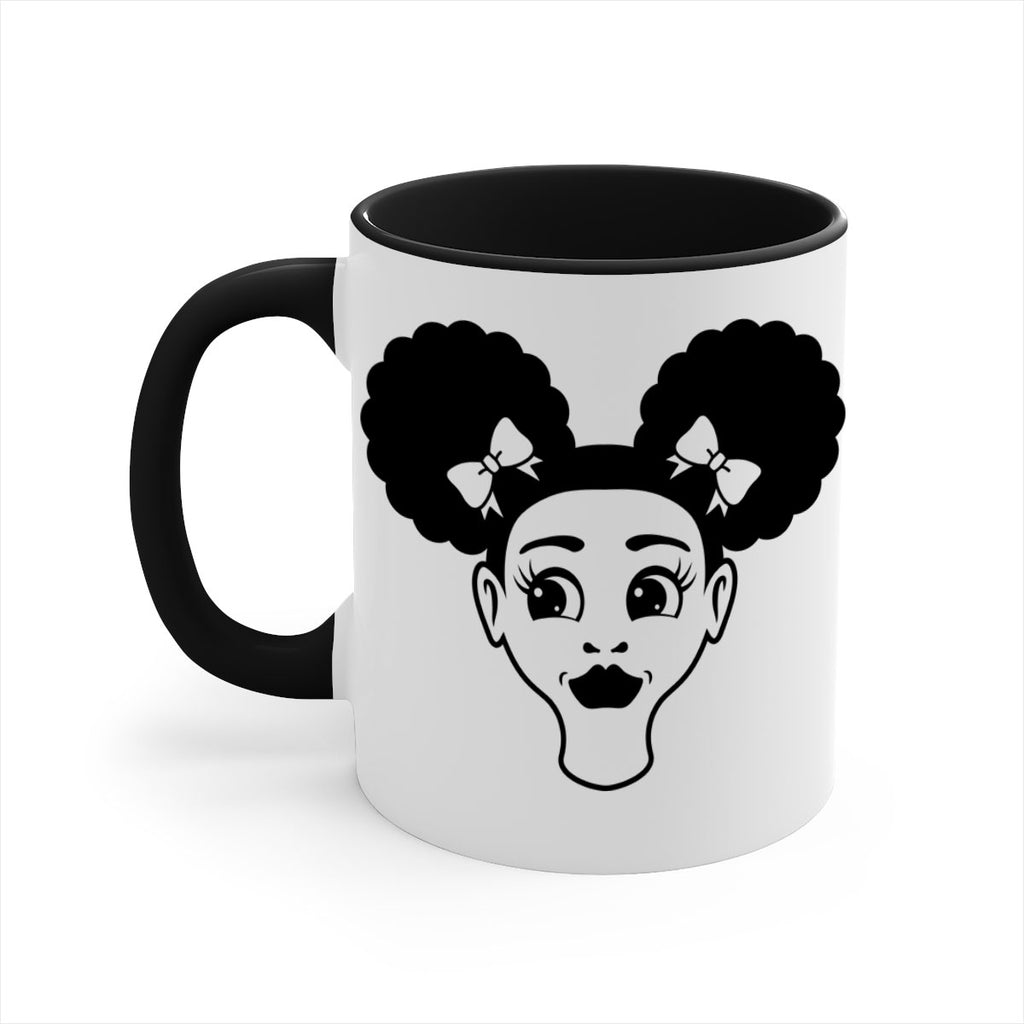 afro puffs girl face 73#- Black women - Girls-Mug / Coffee Cup