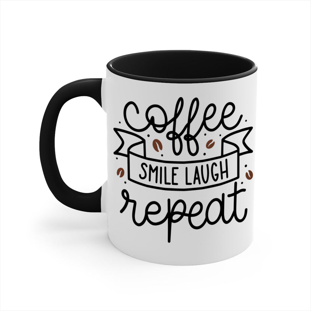 coffee smile laugh repeat 139#- coffee-Mug / Coffee Cup