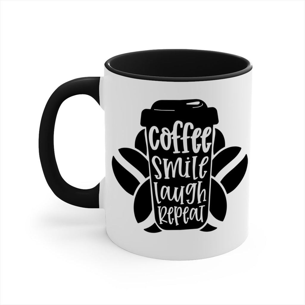 coffee smile laugh repeat 140#- coffee-Mug / Coffee Cup