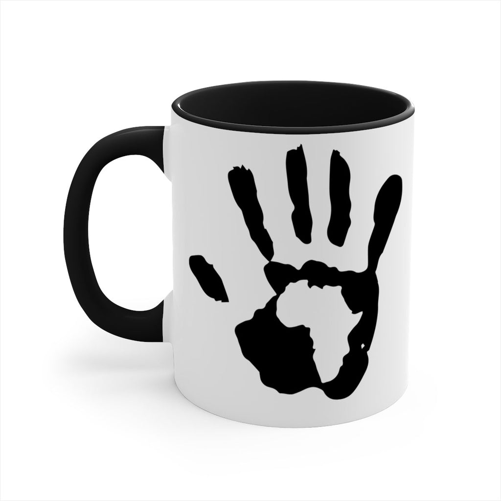 hand with africa- black words - phrases-Mug / Coffee Cup