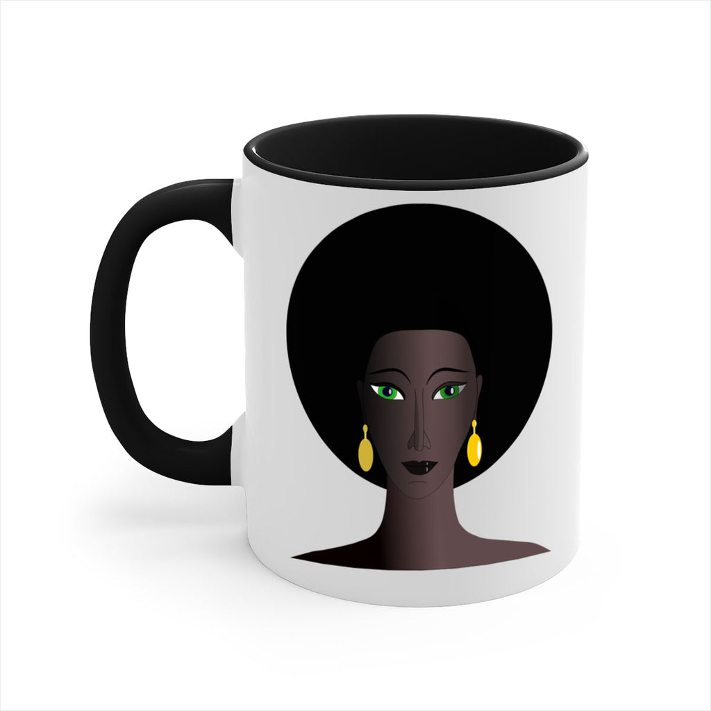 machovka black woman with green eyes 27#- Black women - Girls-Mug / Coffee Cup