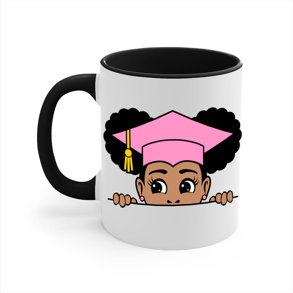 peekaboo afro puffs grad girl 23#- Black women - Girls-Mug / Coffee Cup