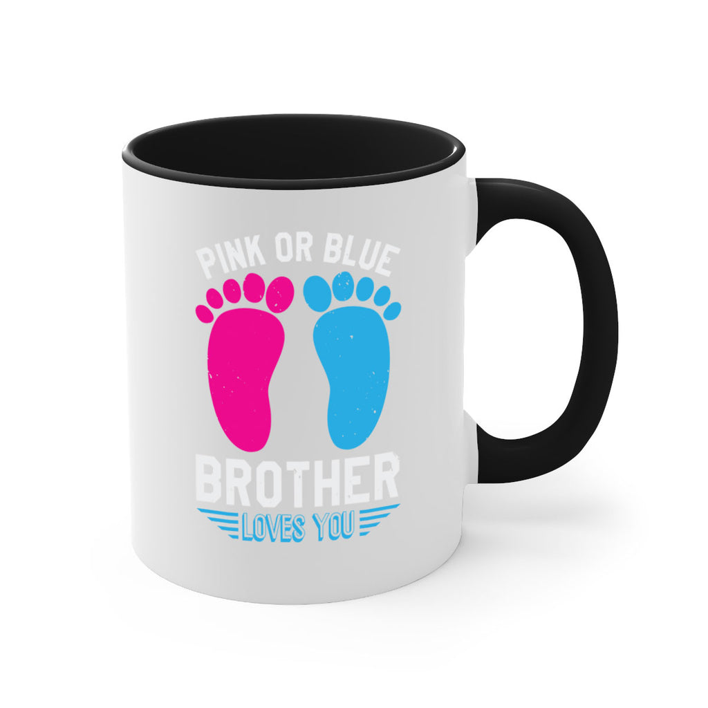 Pink or Blue brother loves you Style 22#- baby shower-Mug / Coffee Cup