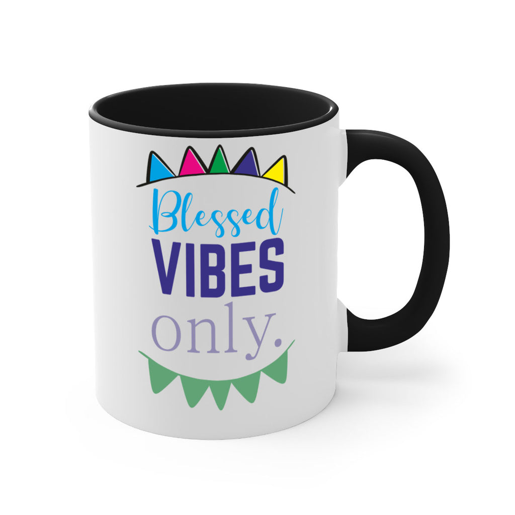 blessd vibes only- black words - phrases-Mug / Coffee Cup