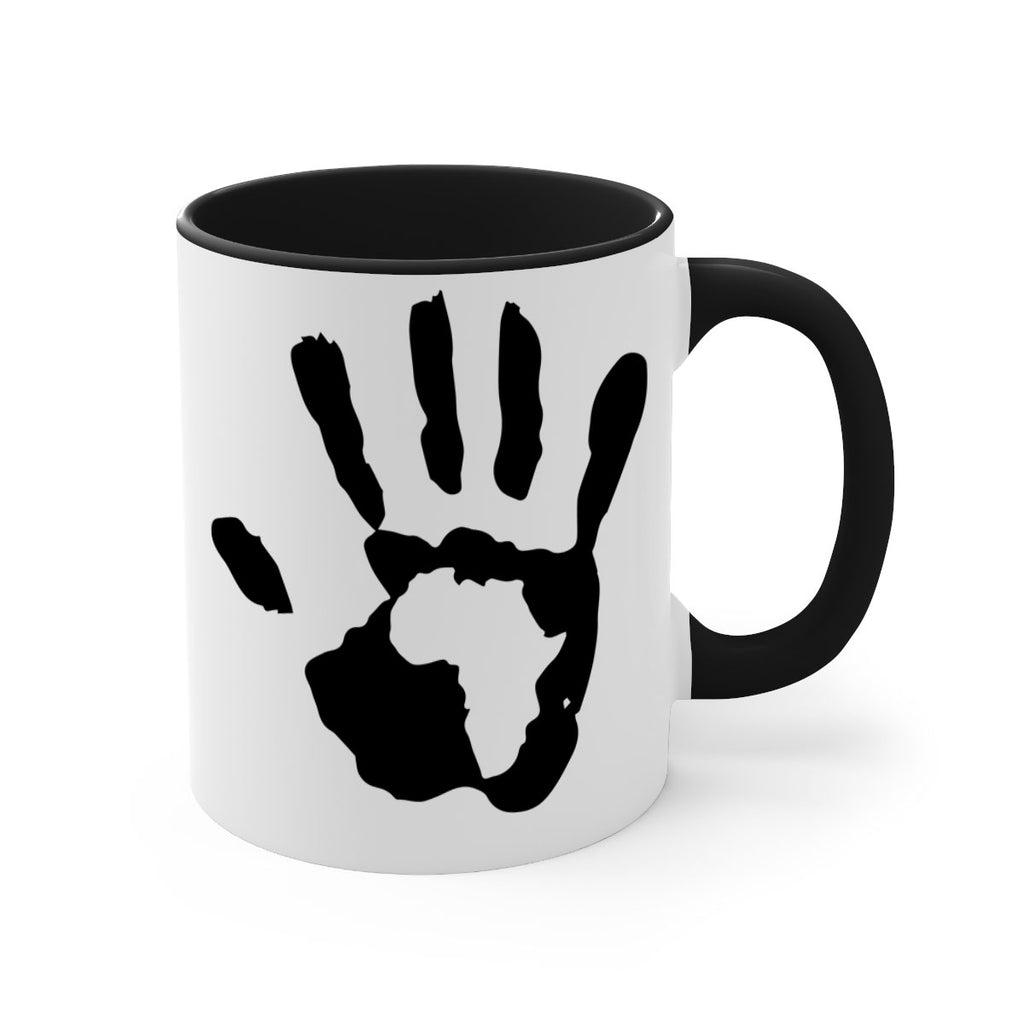 hand with africa- black words - phrases-Mug / Coffee Cup