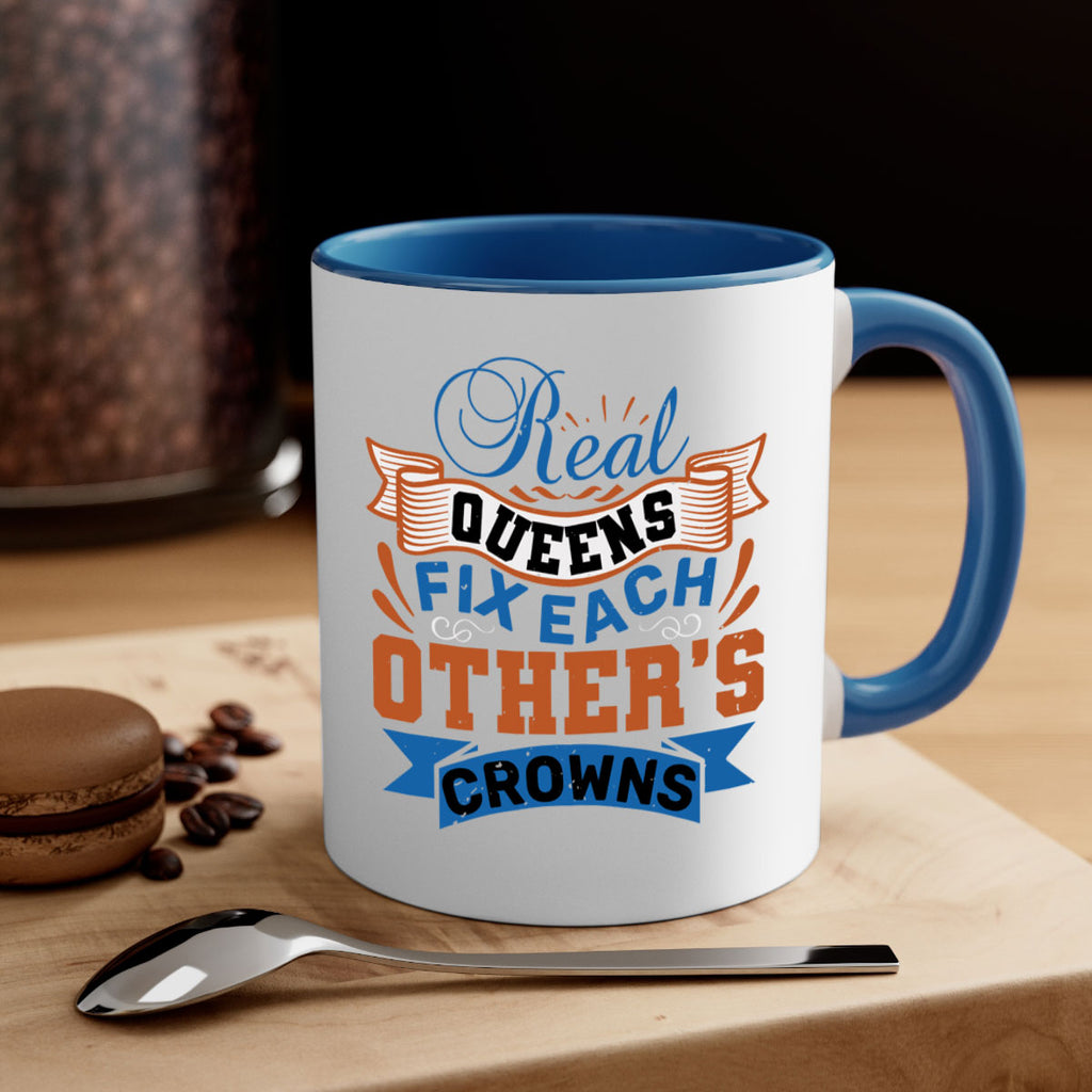 Real queens fix each other’s crowns Style 62#- best friend-Mug / Coffee Cup